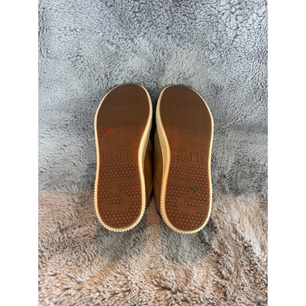 BORN Tamara Tan Suede Leather Lace Up Sneakers Side Zip Comfort Slip-On - Picture 9 of 9